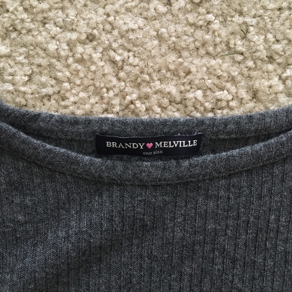 Smokey grey Ribbed T-shirt dress